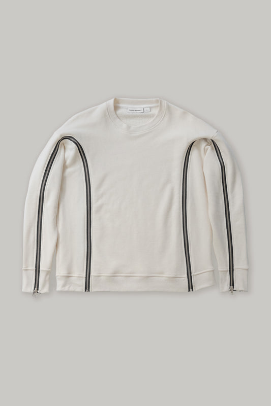 Parallel Zip Sweatshirt in Natural